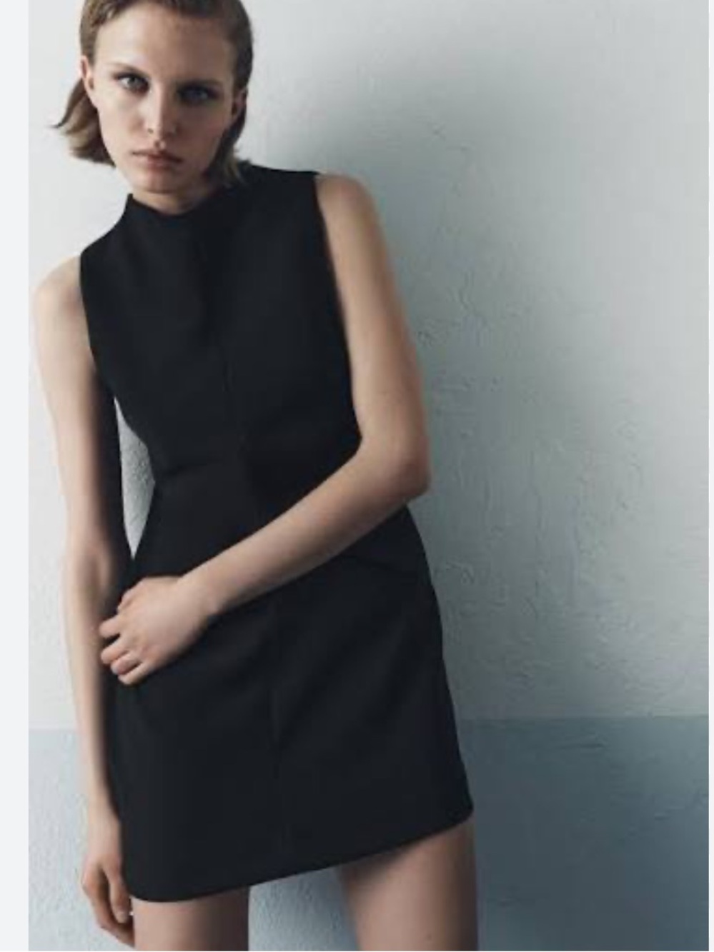 Zara Black Structured Mini Dress NWT 1058/151